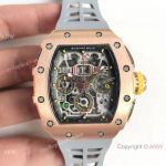 Swiss Richard Mille RM 11-03 Flyback Chronograph Rose Gold Gray Rubber Band_th.jpg